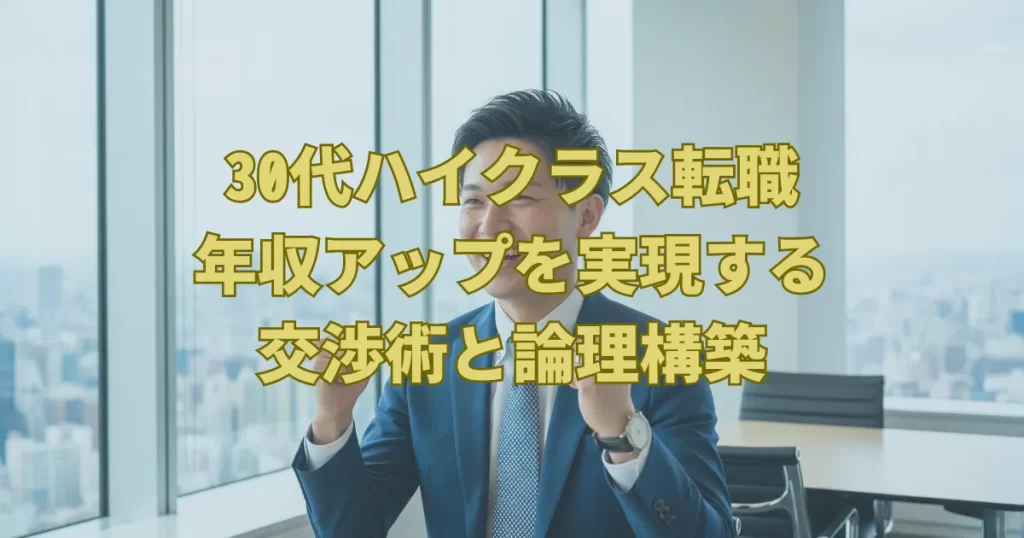 30代ハイクラス転職｜年収アップを実現する交渉術と論理構築