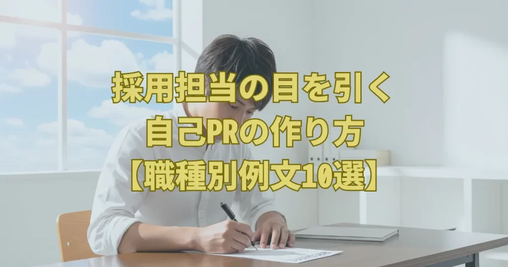 採用担当の目を引く自己PRの作り方【職種別例文10選】