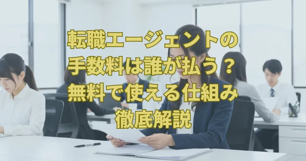 転職エージェントの手数料は誰が払う？無料で使える仕組みを徹底解説