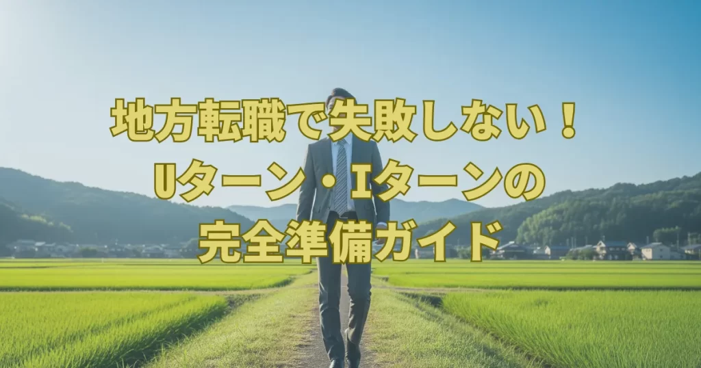 地方転職で失敗しない！Uターン・Iターンの完全準備ガイド